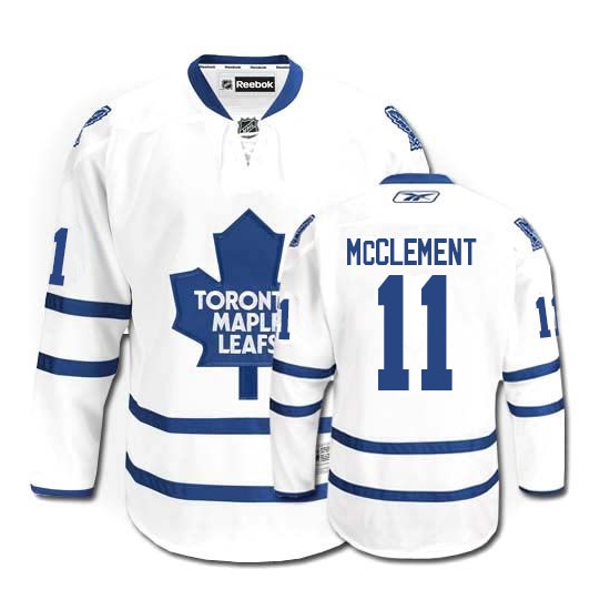 Jay McClement Toronto Maple Leafs Authentic Away Reebok Jersey - White