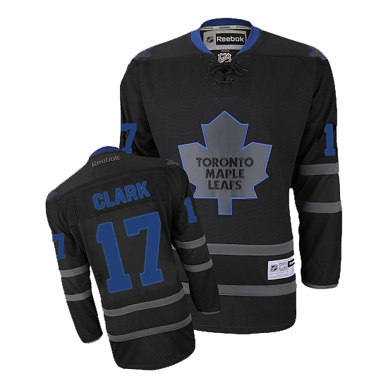 Wendel Clark Toronto Maple Leafs Premier Reebok Jersey - Black Ice