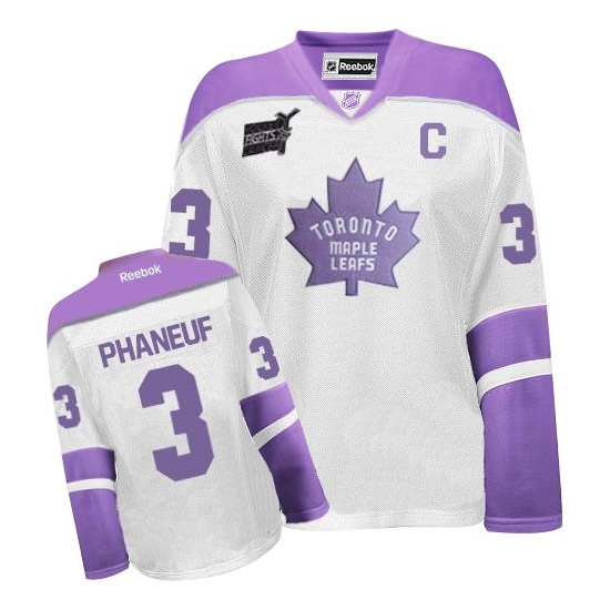 Dion Phaneuf Toronto Maple Leafs Women's Premier Thanksgiving Reebok Jersey - White/Purple