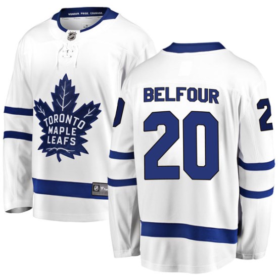Ed Belfour Toronto Maple Leafs Youth Breakaway Away Fanatics Branded Jersey - White