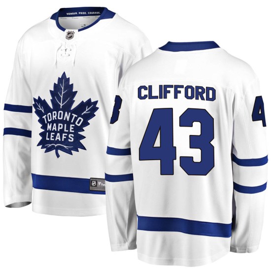 Kyle Clifford Toronto Maple Leafs Youth Breakaway Away Fanatics Branded Jersey - White