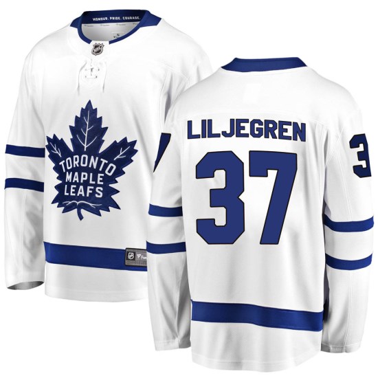Timothy Liljegren Toronto Maple Leafs Youth Breakaway Away Fanatics Branded Jersey - White