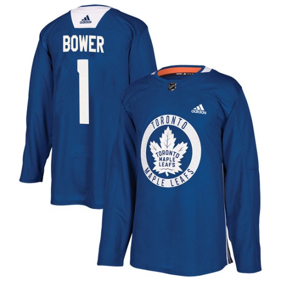 Johnny Bower Toronto Maple Leafs Authentic Practice Adidas Jersey - Royal