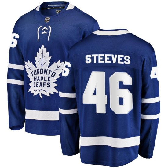 Alex Steeves Toronto Maple Leafs Breakaway Home Fanatics Branded Jersey - Blue