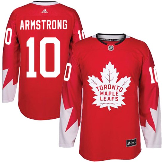 George Armstrong Toronto Maple Leafs Authentic Alternate Adidas Jersey - Red