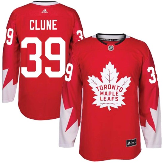 Rich Clune Toronto Maple Leafs Authentic Alternate Adidas Jersey - Red