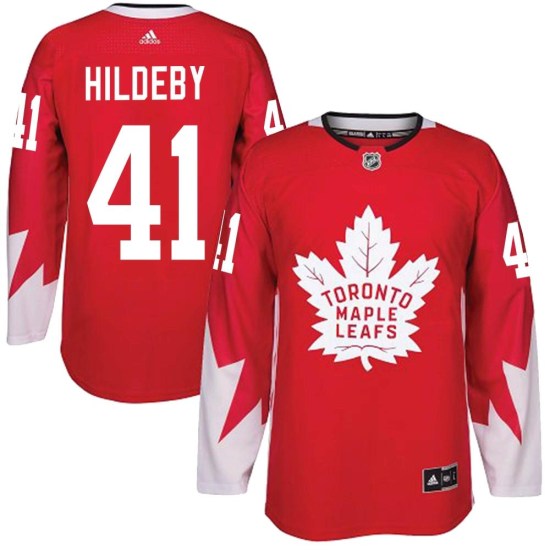 Dennis Hildeby Toronto Maple Leafs Authentic Alternate Adidas Jersey - Red
