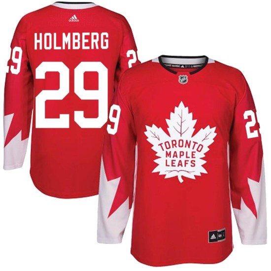 Pontus Holmberg Toronto Maple Leafs Authentic Alternate Adidas Jersey - Red