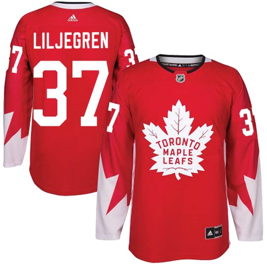 Timothy Liljegren Toronto Maple Leafs Authentic Alternate Adidas Jersey - Red