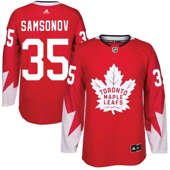 Ilya Samsonov Toronto Maple Leafs Authentic Alternate Adidas Jersey - Red