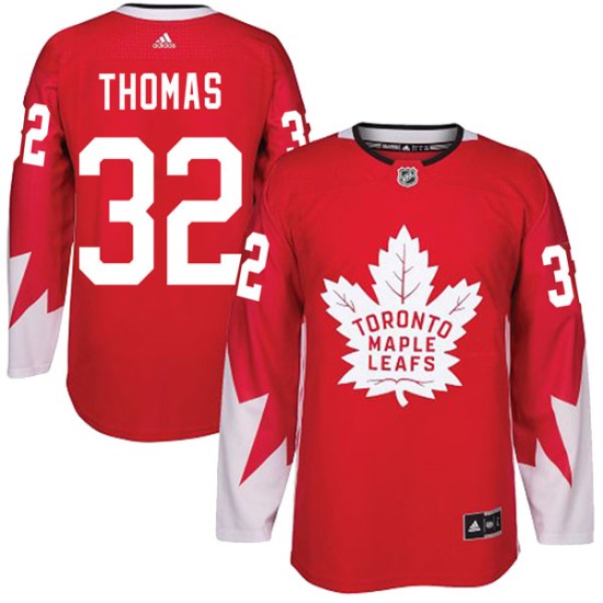 Steve Thomas Toronto Maple Leafs Authentic Alternate Adidas Jersey - Red
