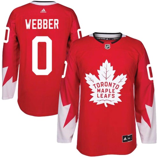 Cade Webber Toronto Maple Leafs Authentic Alternate Adidas Jersey - Red