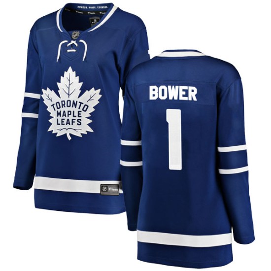 Johnny Bower Toronto Maple Leafs Women's Breakaway Home Fanatics Branded Jersey - Blue