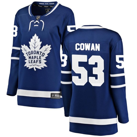 Easton Cowan Toronto Maple Leafs Women's Breakaway Home Fanatics Branded Jersey - Blue