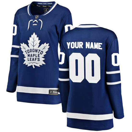 Custom Toronto Maple Leafs Women's Breakaway Custom Home Fanatics Branded Jersey - Blue