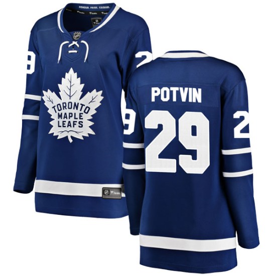 Felix Potvin Toronto Maple Leafs Women's Breakaway Home Fanatics Branded Jersey - Blue