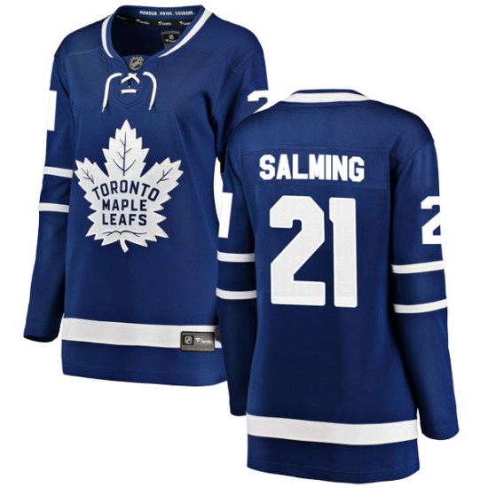 Borje Salming Toronto Maple Leafs Women's Breakaway Home Fanatics Branded Jersey - Blue
