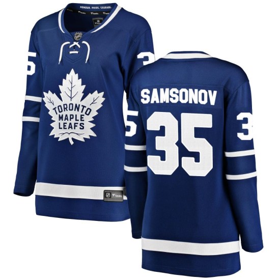 Ilya Samsonov Toronto Maple Leafs Women's Breakaway Home Fanatics Branded Jersey - Blue