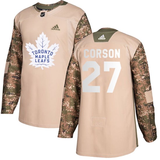 Shayne Corson Toronto Maple Leafs Youth Authentic Veterans Day Practice Adidas Jersey - Camo