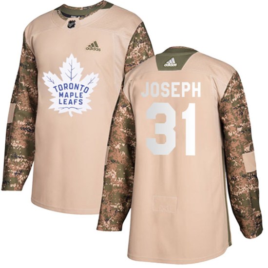 Curtis Joseph Toronto Maple Leafs Youth Authentic Veterans Day Practice Adidas Jersey - Camo