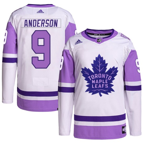 Glenn Anderson Toronto Maple Leafs Authentic Hockey Fights Cancer Primegreen Adidas Jersey - White/Purple