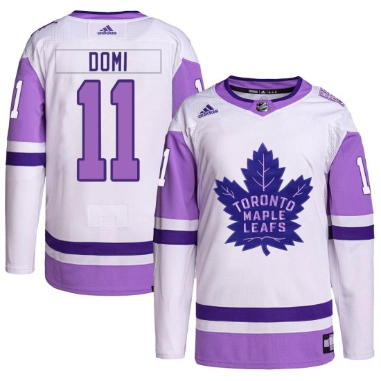 Max Domi Toronto Maple Leafs Authentic Hockey Fights Cancer Primegreen Adidas Jersey - White/Purple