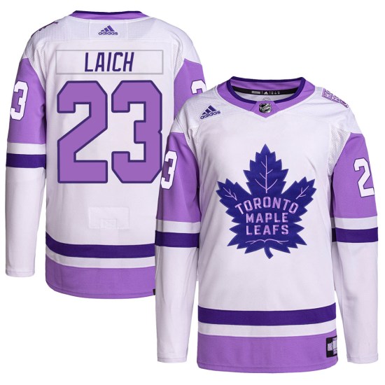 Brooks Laich Toronto Maple Leafs Authentic Hockey Fights Cancer Primegreen Adidas Jersey - White/Purple