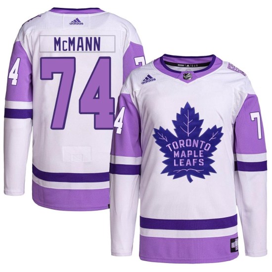 Bobby McMann Toronto Maple Leafs Authentic Hockey Fights Cancer Primegreen Adidas Jersey - White/Purple