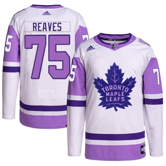 Ryan Reaves Toronto Maple Leafs Authentic Hockey Fights Cancer Primegreen Adidas Jersey - White/Purple
