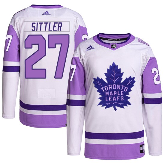 Darryl Sittler Toronto Maple Leafs Authentic Hockey Fights Cancer Primegreen Adidas Jersey - White/Purple