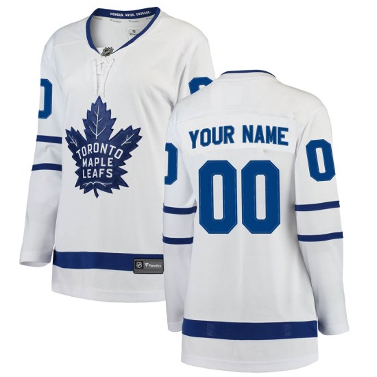 Custom Toronto Maple Leafs Women's Breakaway Custom Away Fanatics Branded Jersey - White