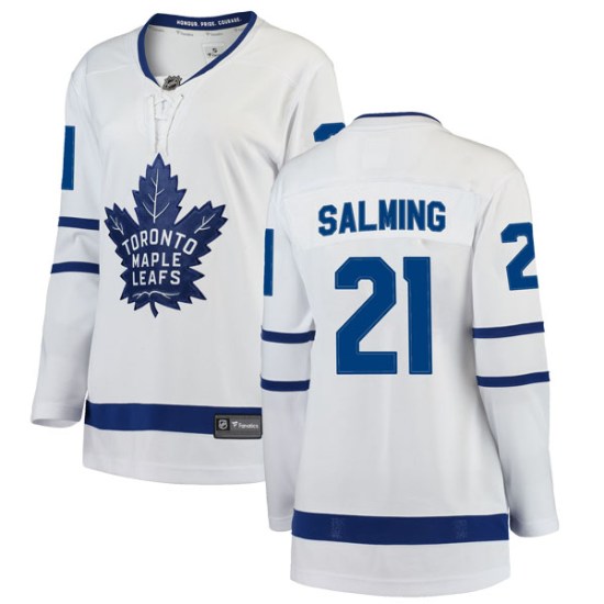Borje Salming Toronto Maple Leafs Women's Breakaway Away Fanatics Branded Jersey - White