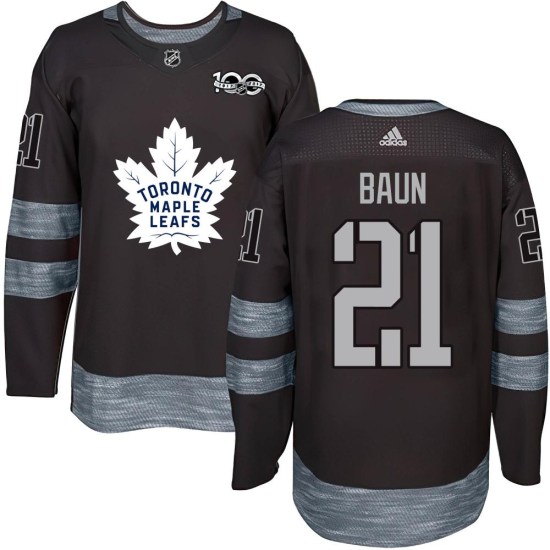 Bobby Baun Toronto Maple Leafs Authentic 1917-2017 100th Anniversary Jersey - Black