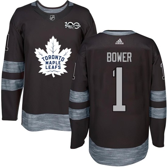 Johnny Bower Toronto Maple Leafs Authentic 1917-2017 100th Anniversary Jersey - Black