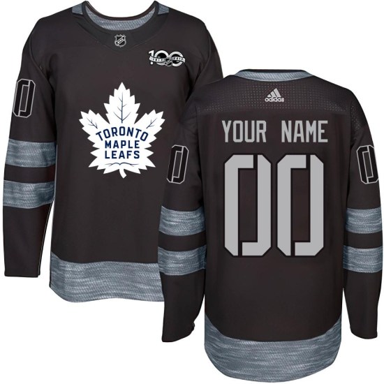 Custom Toronto Maple Leafs Authentic Custom 1917-2017 100th Anniversary Jersey - Black