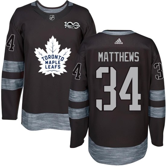Auston Matthews Toronto Maple Leafs Authentic 1917-2017 100th Anniversary Jersey - Black