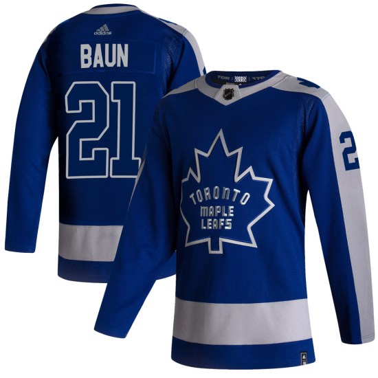 Bobby Baun Toronto Maple Leafs Youth Authentic 2020/21 Reverse Retro Adidas Jersey - Blue