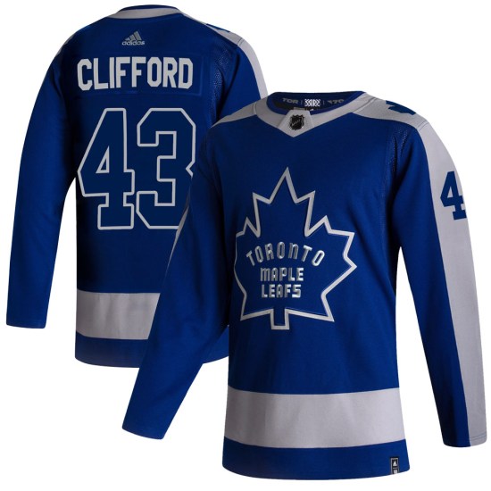 Kyle Clifford Toronto Maple Leafs Youth Authentic 2020/21 Reverse Retro Adidas Jersey - Blue
