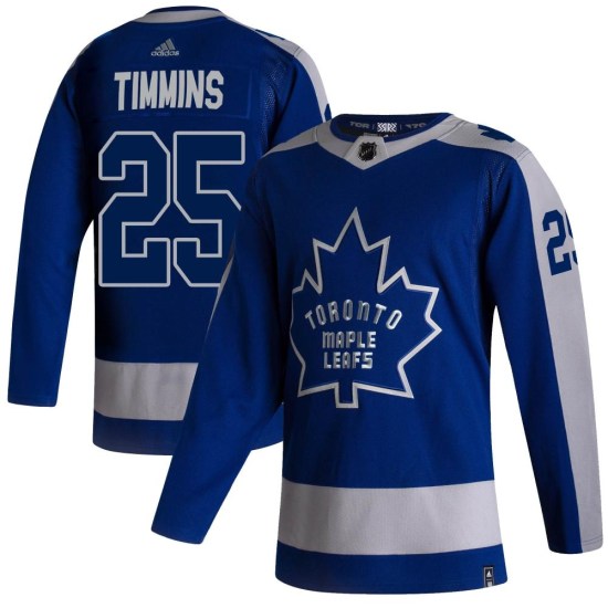 Conor Timmins Toronto Maple Leafs Youth Authentic 2020/21 Reverse Retro Adidas Jersey - Blue