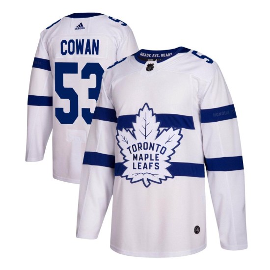 Easton Cowan Toronto Maple Leafs Authentic 2018 Stadium Series Adidas Jersey - White