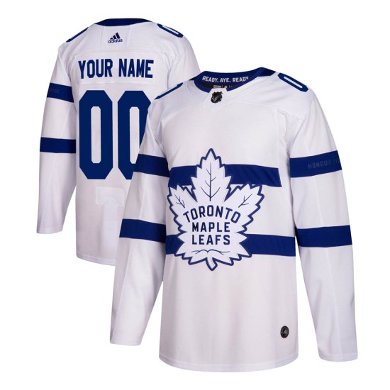 Custom Toronto Maple Leafs Authentic Custom 2018 Stadium Series Adidas Jersey - White
