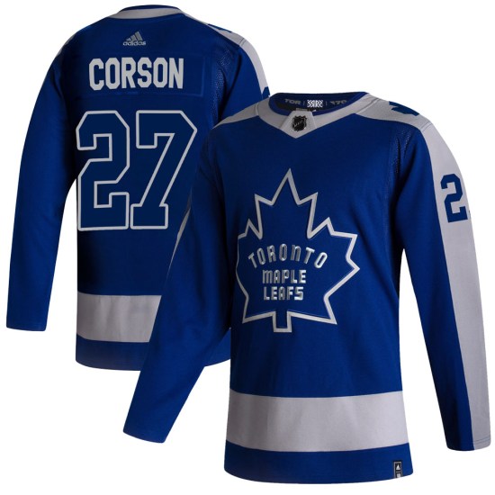 Shayne Corson Toronto Maple Leafs Authentic 2020/21 Reverse Retro Adidas Jersey - Blue