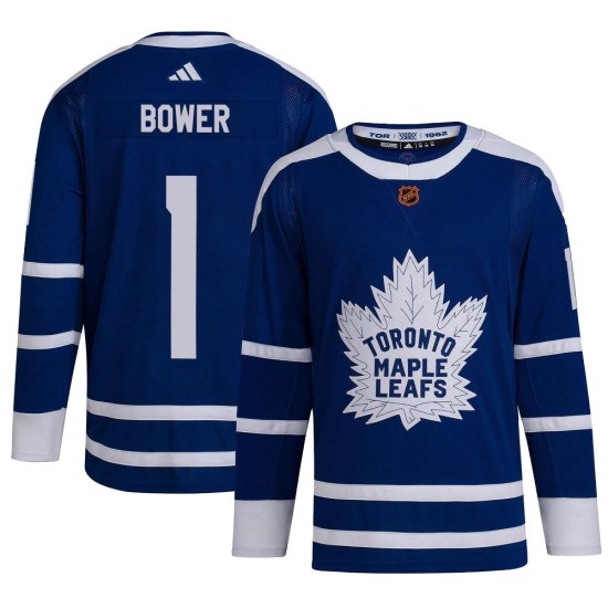 Johnny Bower Toronto Maple Leafs Authentic Reverse Retro 2.0 Adidas Jersey - Royal