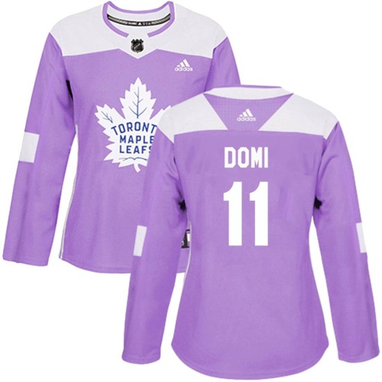 Max Domi Toronto Maple Leafs Women's Authentic Fights Cancer Practice Adidas Jersey - Purple