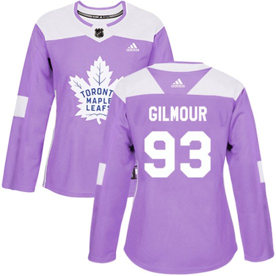 Doug Gilmour Toronto Maple Leafs Women's Authentic Fights Cancer Practice Adidas Jersey - Purple