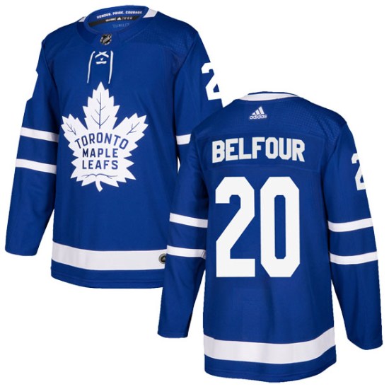 Ed Belfour Toronto Maple Leafs Authentic Home Adidas Jersey - Blue