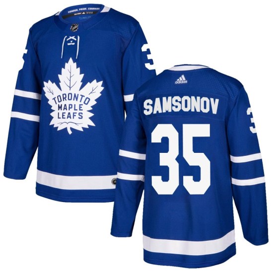 Ilya Samsonov Toronto Maple Leafs Authentic Home Adidas Jersey - Blue