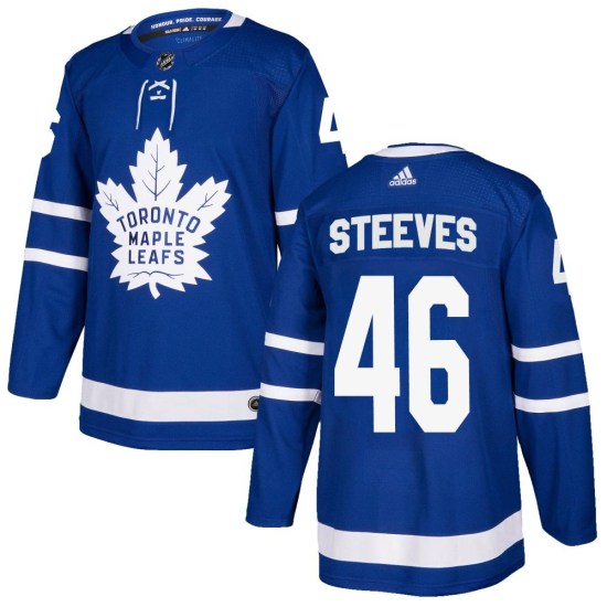 Alex Steeves Toronto Maple Leafs Authentic Home Adidas Jersey - Blue