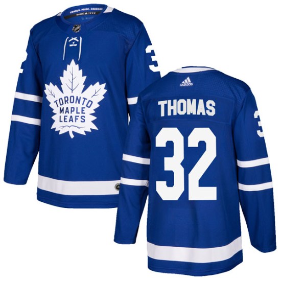 Steve Thomas Toronto Maple Leafs Authentic Home Adidas Jersey - Blue