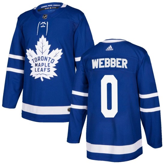 Cade Webber Toronto Maple Leafs Authentic Home Adidas Jersey - Blue